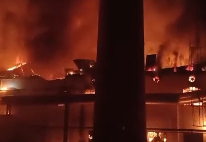 Incêndio atinge Usina Santa Rita