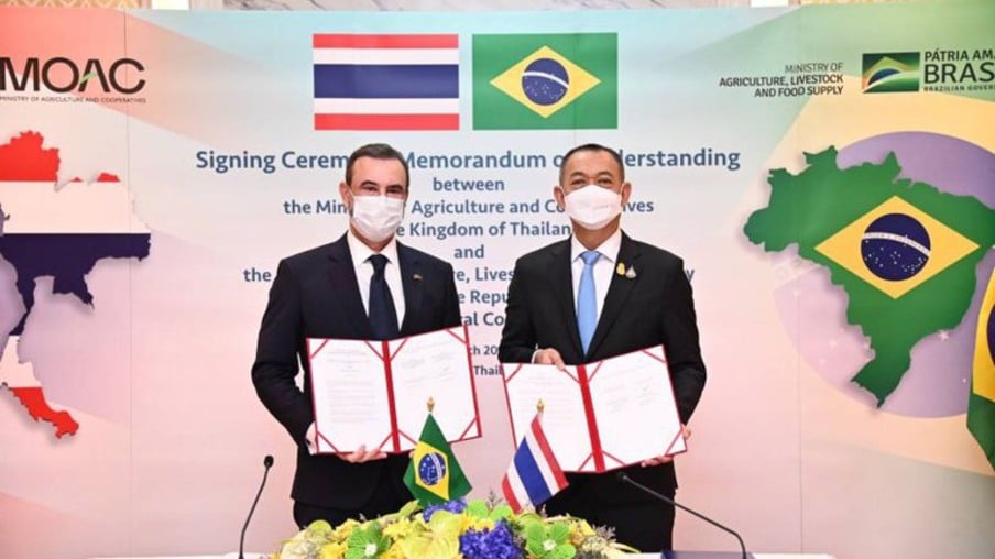 Brasil e Tailândia assinam memorando de entendimento para cooperação agrícola