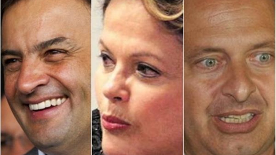 Aécio Neves, Dilma Rousseff e Eduardo Campos