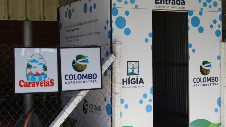 Hígia - Cabine de sanitização instalada na unidade de Ariranha