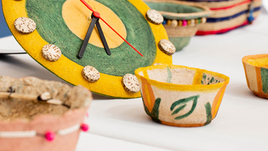 Cocal patrocina projeto que desenvolve artesanato com bagaço de cana