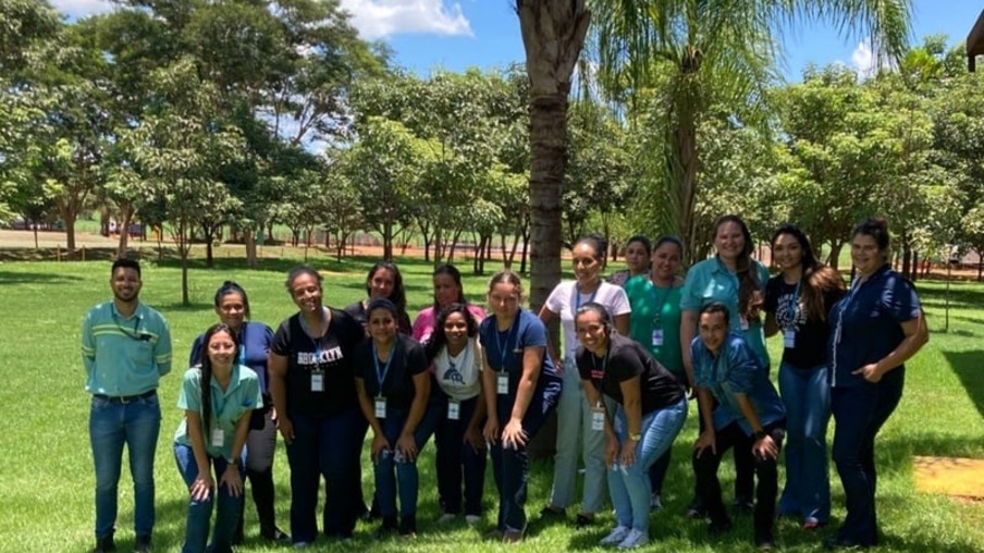  As 14 participantes da integração Capacita + Mulher na unidade da BP Bunge em Guariroba -SP