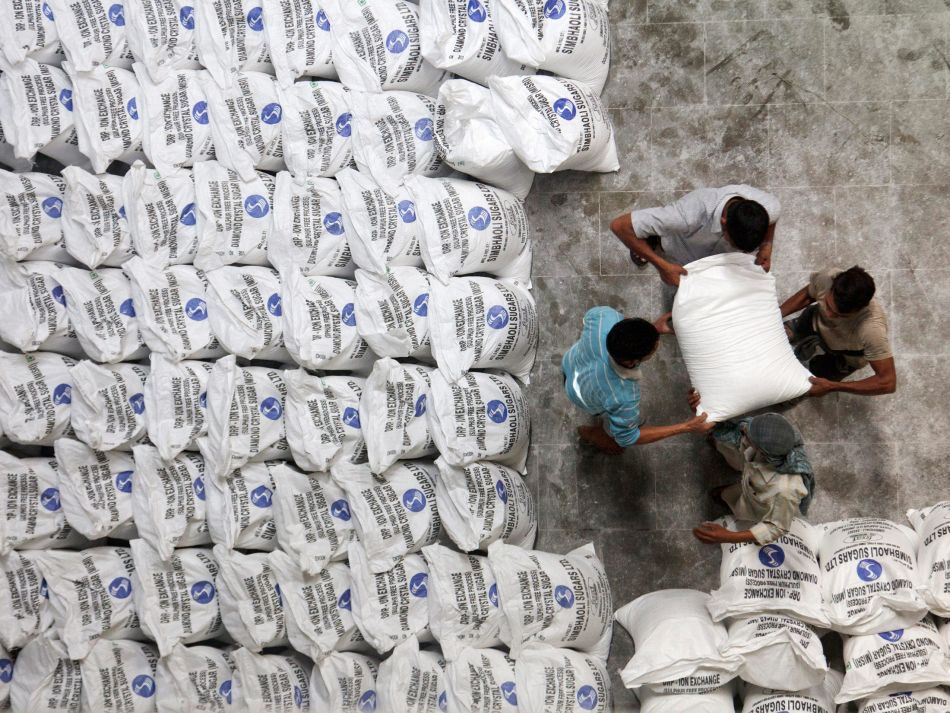 Sacas de açúcar chinesas — Foto: Arquivo