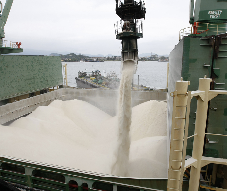 				Infraestrutura de exportação de açúcar no porto de Santos (Foto: Divulgação)		