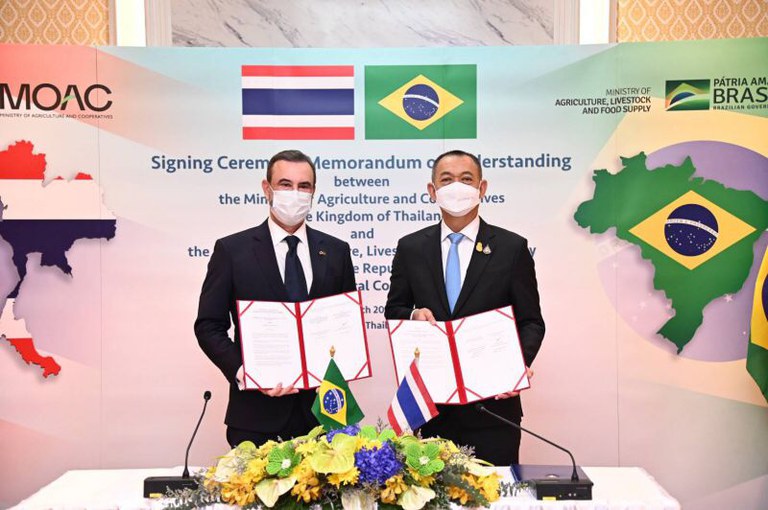 Brasil e Tailândia assinam memorando de entendimento para cooperação agrícola